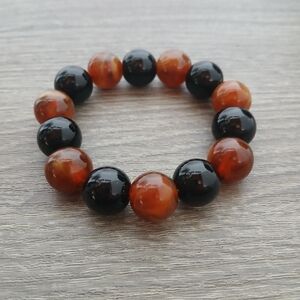 Vintage Beaded Stone Stretch Bracelet